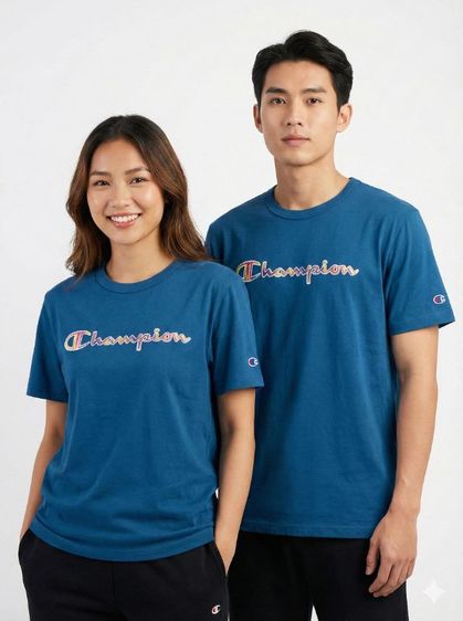 แขนสั้น ฟ้า เสื้อทีเชิ้ต อื่นๆ Champion Authentic T-Shirt  Blue Size XL (Asia 2XL)  89 THB – Free Shipping
