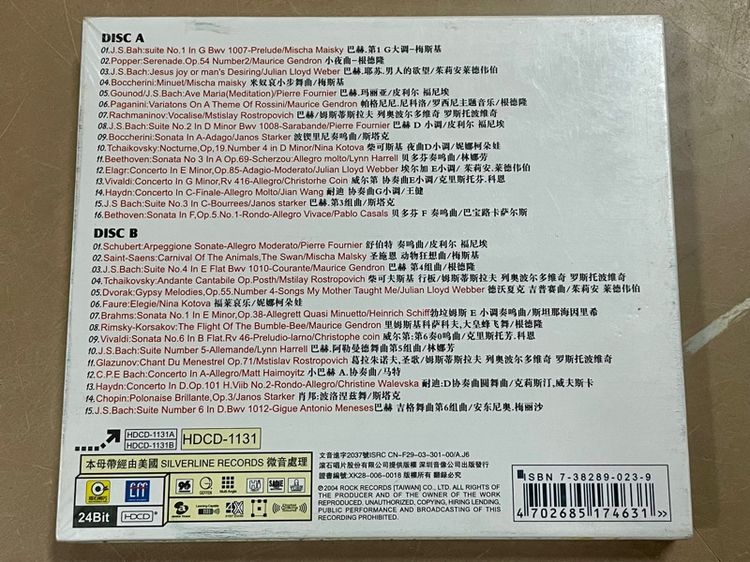 ซีดี บรรเลงไวโอลิน แผ่นคู่ 24bit มือ1 แผ่นซีล ราคา 160 บาท รวมส่ง รูปที่ 2