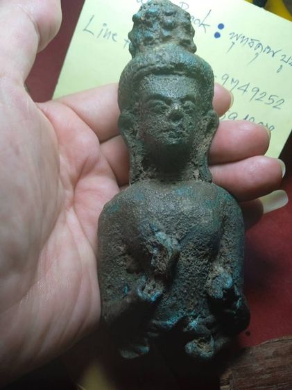 เทวรูปตามสภาพครับเนื้อโลหะครับ