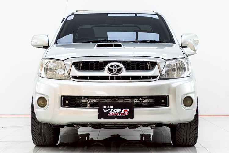 Toyota Hilux Vigo Champ 2009 Double Cab 2.5 E Pickup ดีเซล ไม่ติดแก๊ส เกียร์ธรรมดา เทา รูปที่ 3