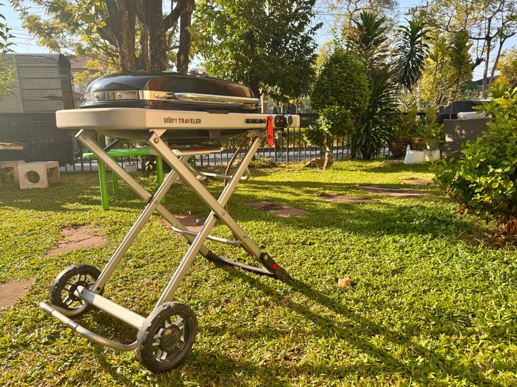 Weber Traveler Portable Gas Grill – Excellent Used Condition With Original Cover and Folding Cart รูปที่ 5