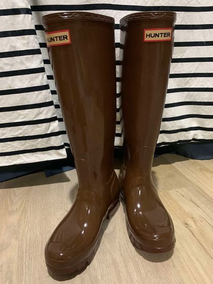 รองเท้าบูท  HUNTER  BOOTS (รุ่น Original Tall Gloss สีน้ำตาล ) ของแท้แน่นอน  รูปที่ 2