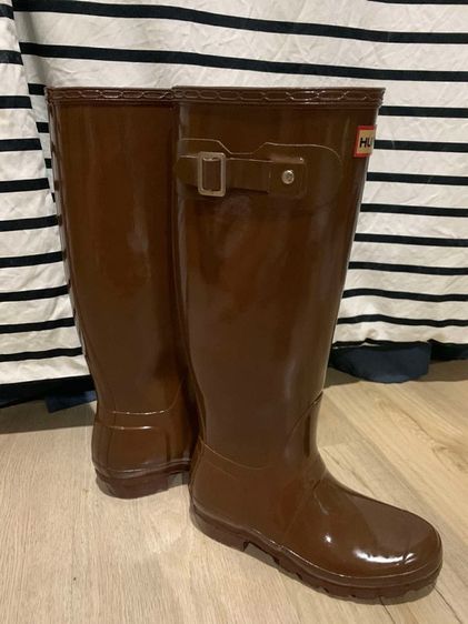 รองเท้าบูท  HUNTER  BOOTS (รุ่น Original Tall Gloss สีน้ำตาล ) ของแท้แน่นอน  รูปที่ 7