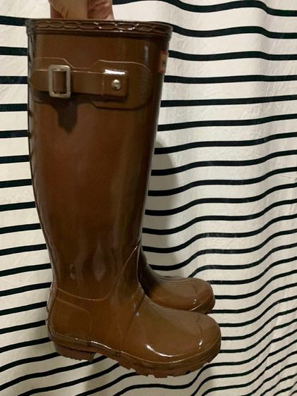 รองเท้าบูท  HUNTER  BOOTS (รุ่น Original Tall Gloss สีน้ำตาล ) ของแท้แน่นอน  รูปที่ 5