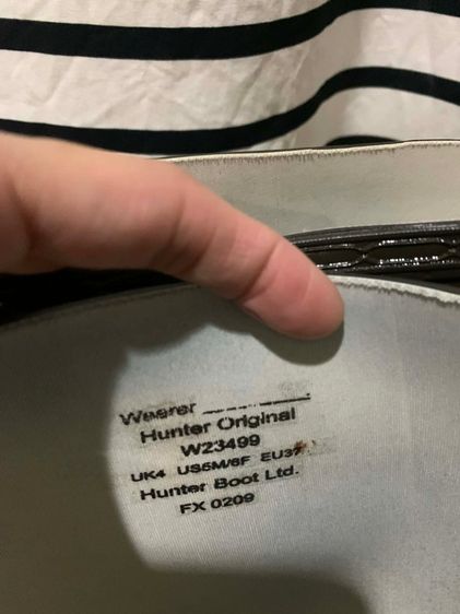 รองเท้าบูท  HUNTER  BOOTS (รุ่น ORIGINAL TALL BOOTS) ข รูปที่ 5