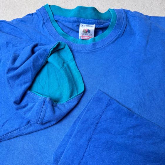 เสื้อยืด 90s Fruit of the loom แขนสองสี Size XL