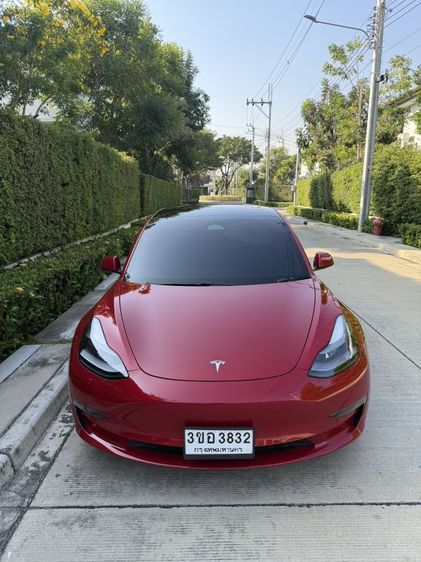 Tesla Model-3 2023 Long Range 4WD Sedan ไฟฟ้า เกียร์อัตโนมัติ แดง รูปที่ 4