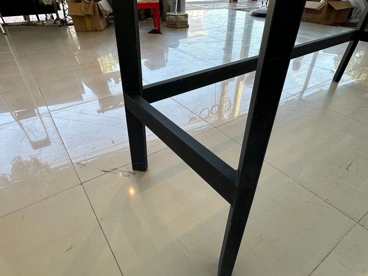 โต๊ะบาร์ ท็อปไม้จริงสีน้ำตาล ขาเหล็กสีดำ รูปที่ 8