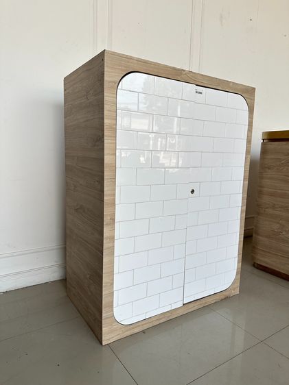 ตู้เก็บของ 2 บานเปิด โครงไม้ MDF ปิดผิวลามิเนตลายไม้สีบีช  รูปที่ 2