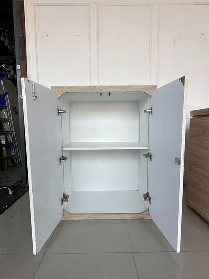 ตู้เก็บของ 2 บานเปิด โครงไม้ MDF ปิดผิวลามิเนตลายไม้สีบีช  รูปที่ 8