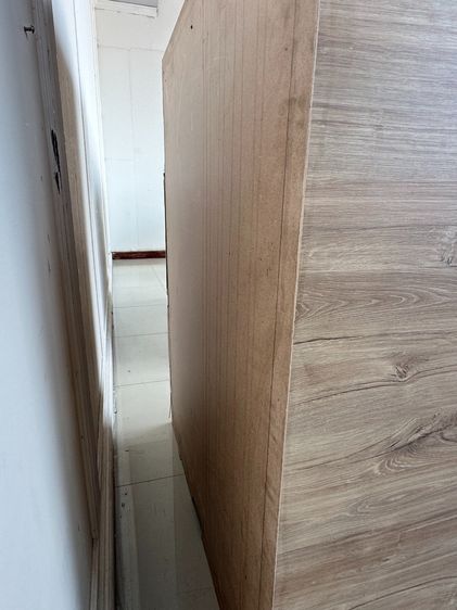 ตู้เก็บของ 2 บานเปิด โครงไม้ MDF ปิดผิวลามิเนตลายไม้สีบีช  รูปที่ 4