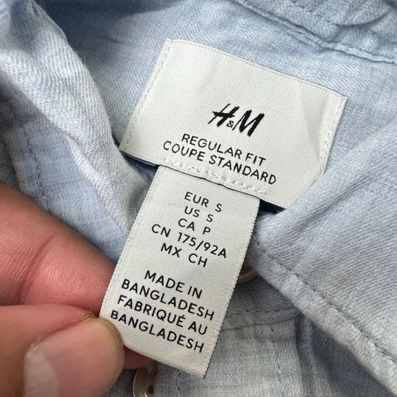 เสื้อเชิ้ต​ HM ผ้านิ่มมาก Size S รูปที่ 4