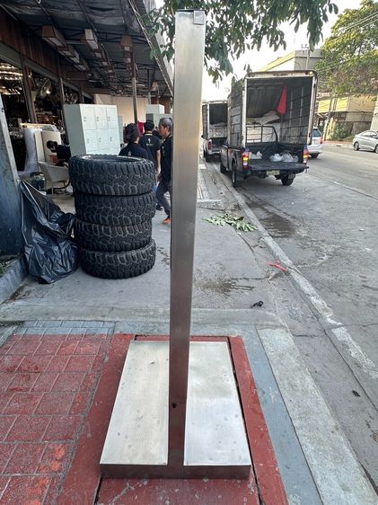 ป้ายสแตนเลสตั้งพื้น ติดแผ่นอคีลิคใส ด้ายในมีติดไฟ LED รูปที่ 5