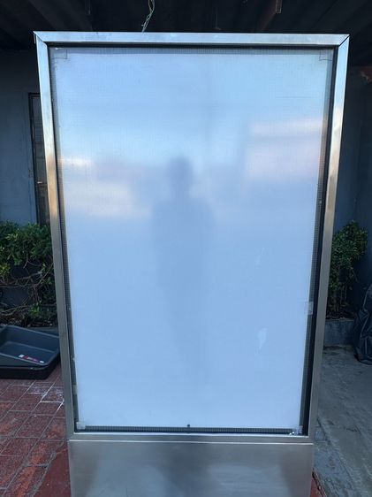 ป้ายสแตนเลสตั้งพื้น ติดแผ่นอคีลิคใส ด้ายในมีติดไฟ LED รูปที่ 8