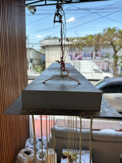 โคมไฟแขวน โคมแก้วทรงแชมเปญ สีขาว โครงเหล็ก สายไฟปรับระยะได้ รูปที่ 9