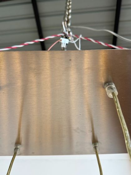 โคมไฟแขวน โคมแก้วทรงแชมเปญ สีขาว โครงเหล็ก สายไฟปรับระยะได้ รูปที่ 5