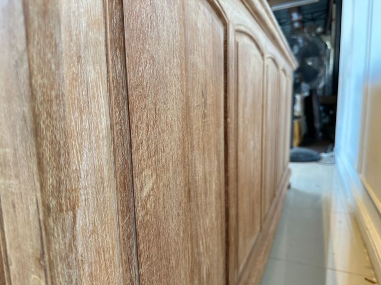 ตู้คอนโซลไม้สัก สไตล์วินเทจ 4 บานเปิด 4 ลิ้นชัก สีน้ำตาลลายไม้ รูปที่ 4