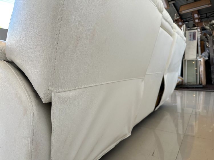 โซฟา 3 ที่นั่ง ปรับเอนนอนได้ เบาะหนังแท้ผิวสัมผัส รูปที่ 6