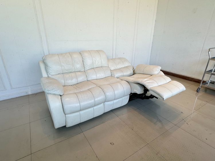 โซฟา 3 ที่นั่ง ปรับเอนนอนได้ เบาะหนังแท้ผิวสัมผัส รูปที่ 14