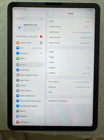 iPad Air5 64GB Wifi และ Apple pen รุ่น2 รูปที่ 2