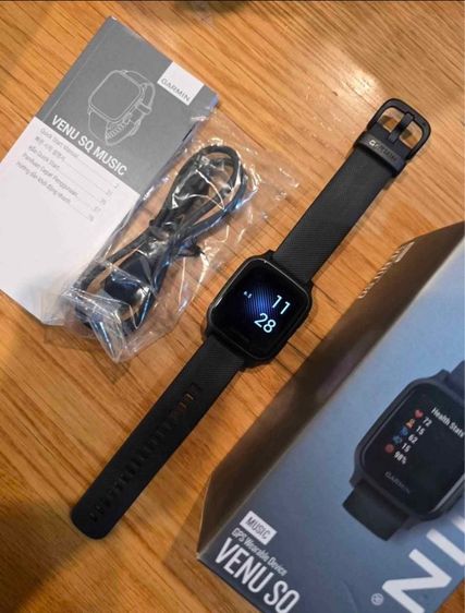 ดำ ซิลิโคน Garmin Venu Sq 