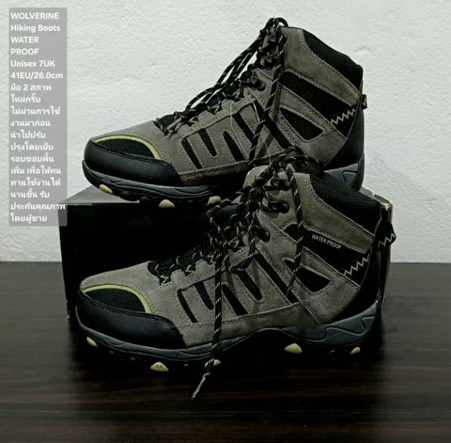 WOLVERINE Hiking Boots, WATERPROOF, Unisex 41EU(26.0cm) ของแท้ มือ 2 สภาพใกล้เคียงของใหม่, รองเท้า WOLVERINE เย็บรอบขอบพื้นเพิ่มให้ทนทานขึ้น รูปที่ 13