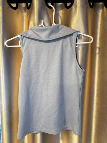 เสื้อแขนกุดคอปก สีฟ้า แบรนด์ Pomelo รูปที่ 2