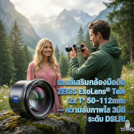 เลนส์เสริมกล้องมือถือ ZEISS ExoLens® Tele 2x T 50-112mm ความลับภาพใส 3มิติ ระดับ DSLR รูปที่ 2
