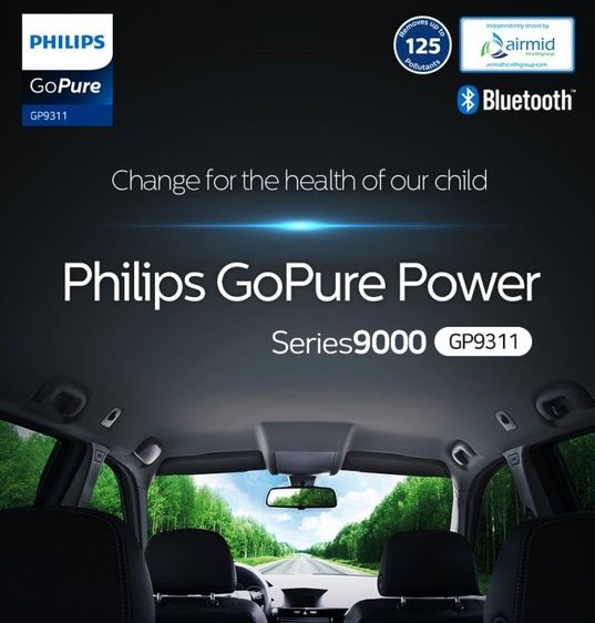 เครื่องฟอก รถยนต์ Philips GP9000 ขจัด 125 มลพิษท้องถนน ใน 2 นาที มีจอแสดง PM และสารพิษในอากาศ รูปที่ 7