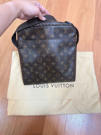 ชาย น้ำตาล หนังแท้ Louis Vuitton LV Messenger Dc 12 