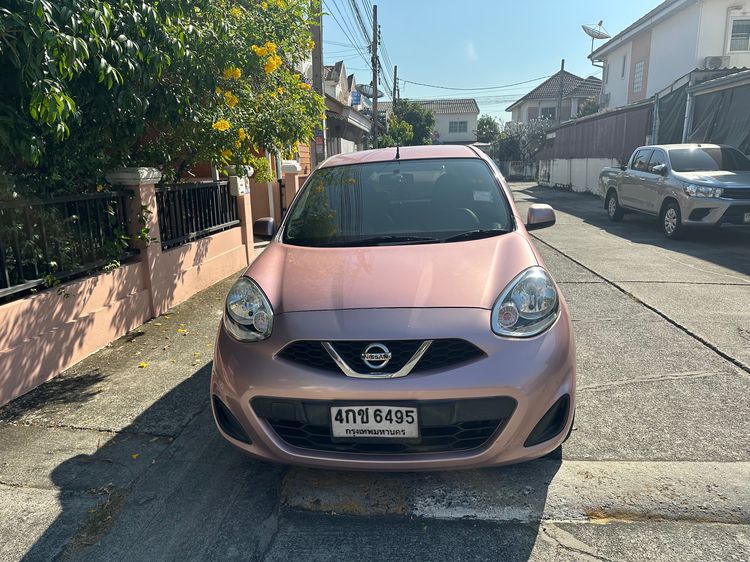Nissan March 2014 1.2 EL Sedan เบนซิน ไม่ติดแก๊ส เกียร์อัตโนมัติ ชมพู รูปที่ 3