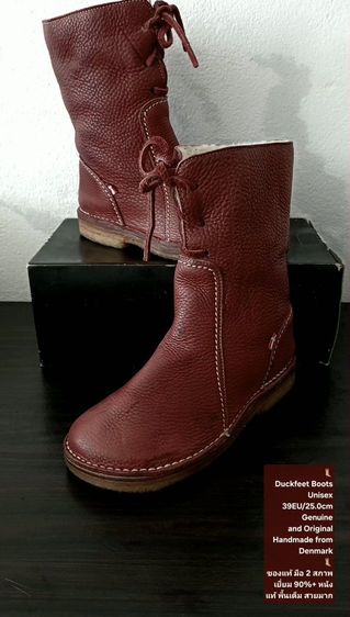 Duckfeet Boots, Unisex 39EU(25.0cm) ของแท้ มือ 2 สภาพใกล้เคียงของใหม่, รองเท้า Duckfeet หนังแท้ พื้นเต็ม สวยมาก มีตำหนิเล็กน้อยแทบมองไม่เห็น รูปที่ 2