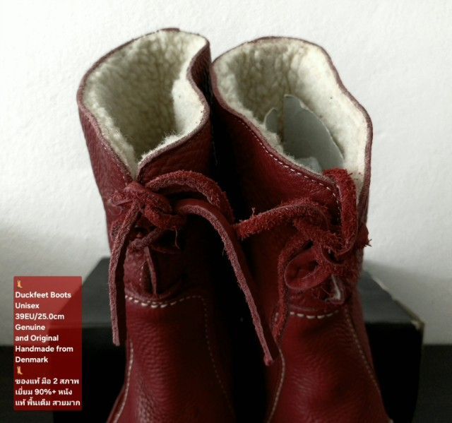 Duckfeet Boots, Unisex 39EU(25.0cm) ของแท้ มือ 2 สภาพใกล้เคียงของใหม่, รองเท้า Duckfeet หนังแท้ พื้นเต็ม สวยมาก มีตำหนิเล็กน้อยแทบมองไม่เห็น รูปที่ 8