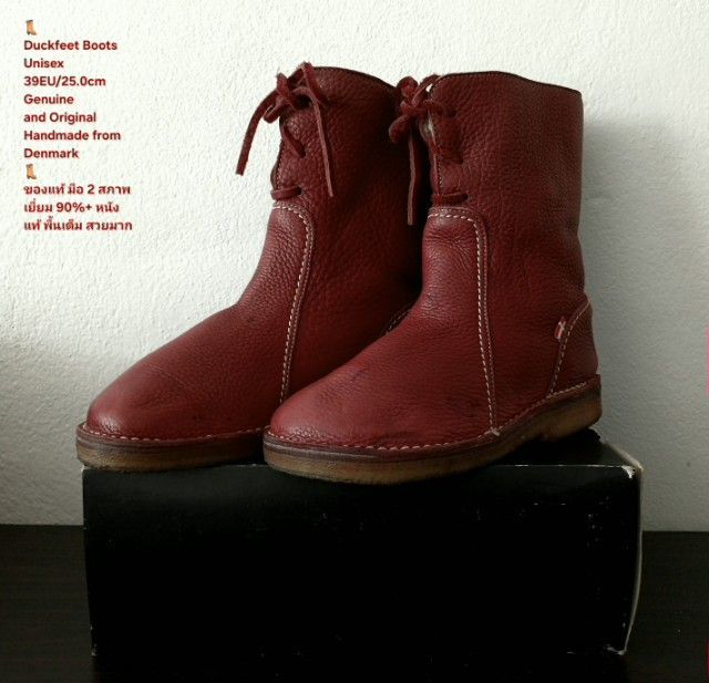 Duckfeet Boots, Unisex 39EU(25.0cm) ของแท้ มือ 2 สภาพใกล้เคียงของใหม่, รองเท้า Duckfeet หนังแท้ พื้นเต็ม สวยมาก มีตำหนิเล็กน้อยแทบมองไม่เห็น รูปที่ 5