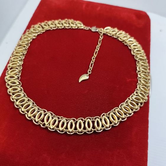 🔖สร้อยโชคเกอร์สีทองเค ลายสวย  มีน้ำหนักดี งานจากญี่ปุ่น รูปที่ 4