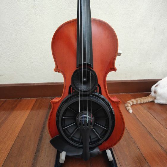 ลำโพงบลูทูธ Handmade ใช้ไวโอลินของจริงมาทำ งานสวยคลาสสิค ตกแต่งบ้าน ตกแต่งร้านสวย