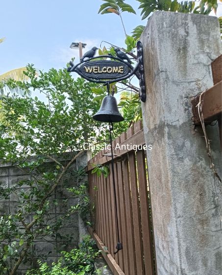 ระฆัง WELCOME นกคู่ เหล็กหล่อสะสม รูปที่ 2