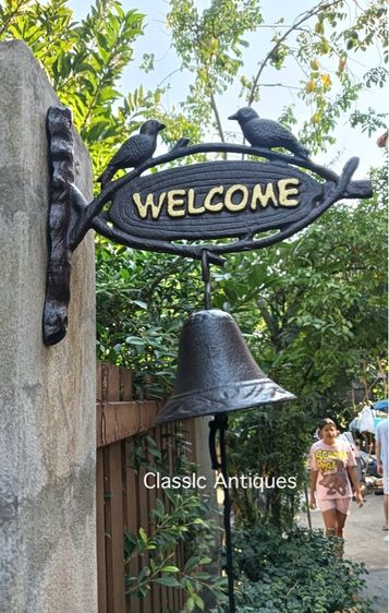 ระฆัง WELCOME นกคู่ เหล็กหล่อสะสม รูปที่ 3