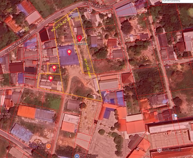 ขายที่ดินผังสีแดง ใจกลางเมืองระยอง ใกล้เซ็นทรัลเพียง 2 นาที ทำเลทอง เหมาะสร้างคอนโด โรงแรม