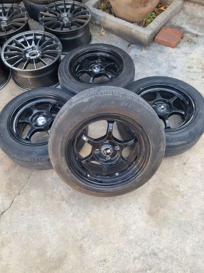 ล้อเบา15" 4รู100(Flow froming)เทินแม็กเก่า(เพิ่ม 2,500 )พร้อมซิ่ง Vios Jazz City Yaris Swift รถ 4 รู 100 ได้ทุกรุ่น แม็กเดิมไม่ดุ้งไม่คดไม่แตกไม่ร้าวไม่เคยซ่อม แถมยาง(ดอกหนา)ปี21 พร้อมใช้งานครับ รูปที่ 18