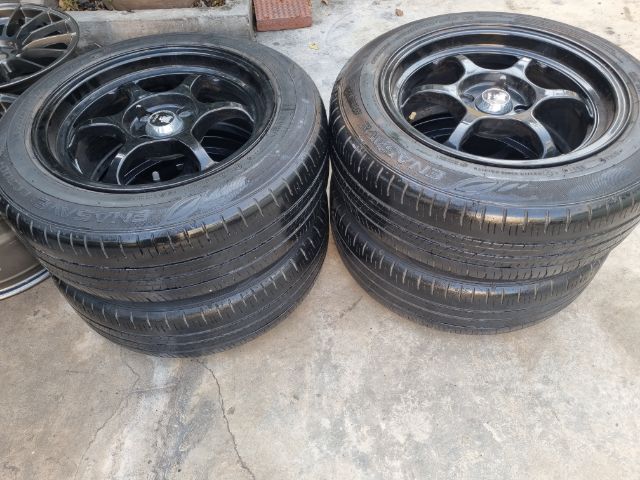 ล้อเบา15" 4รู100(Flow froming)เทินแม็กเก่า(เพิ่ม 2,500 )พร้อมซิ่ง Vios Jazz City Yaris Swift รถ 4 รู 100 ได้ทุกรุ่น แม็กเดิมไม่ดุ้งไม่คดไม่แตกไม่ร้าวไม่เคยซ่อม แถมยาง(ดอกหนา)ปี21 พร้อมใช้งานครับ รูปที่ 2