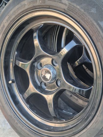 ล้อเบา15" 4รู100(Flow froming)เทินแม็กเก่า(เพิ่ม 2,500 )พร้อมซิ่ง Vios Jazz City Yaris Swift รถ 4 รู 100 ได้ทุกรุ่น แม็กเดิมไม่ดุ้งไม่คดไม่แตกไม่ร้าวไม่เคยซ่อม แถมยาง(ดอกหนา)ปี21 พร้อมใช้งานครับ รูปที่ 11
