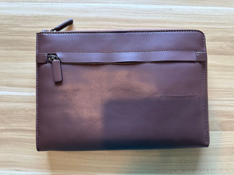 กระเป๋าคลัทช์ Gian Ferrente หนังแท้ สีน้ำตาล รูปที่ 2