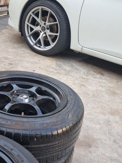 (ล้อเบา)15"4รู100 เทิร์นแม็กเก่า เพิ่ม 2,500 ฿ แม็กเบา (Flowfroming) พร้อมซิ่ง Vios Jazz City Yaris Swift รถ 4 รู 100 ได้ทุกรุ่น แม็กเดิมไม่ดุ้งไม่คดไม่แตกไม่ร้าวไม่เคยซ่อม  แถมยาง(ดอกหนา)ปี21 พร้อมใช้งานครับ รูปที่ 9