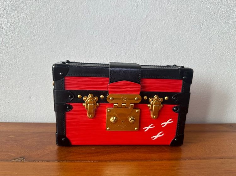 ไม่ระบุ แดง อื่นๆ Louis Vuitton Lv epi petite Malle trunk bag