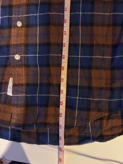 เสื้อเชิ้ตแขนยาว ROYAL IVY REGATTA (แบรนด์เนม) ลายสก็อต สีน้ำตาล-น้ำเงิน รูปที่ 11