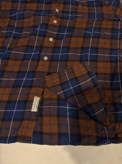 เสื้อเชิ้ตแขนยาว ROYAL IVY REGATTA (แบรนด์เนม) ลายสก็อต สีน้ำตาล-น้ำเงิน รูปที่ 8
