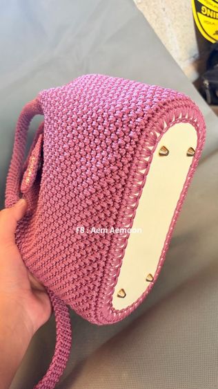 กระเป๋าถักเชือกร่ม งานฝีมือ รูปที่ 4