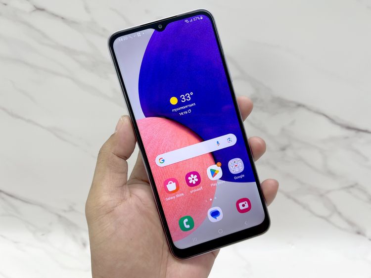 128 GB ขาย Samsung Galaxy A22 5G 8 128 สีม่วง มือสอง