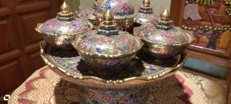 ชุดถวายข้าวพระเบญจรงค์ 12" รูปที่ 5